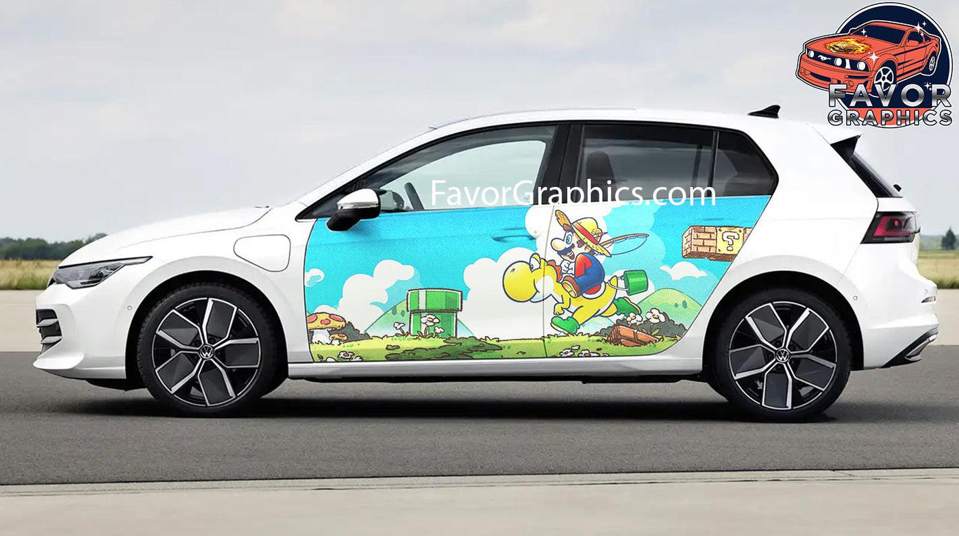 Mario Car Door Vinyl Wrap Decal Sticker