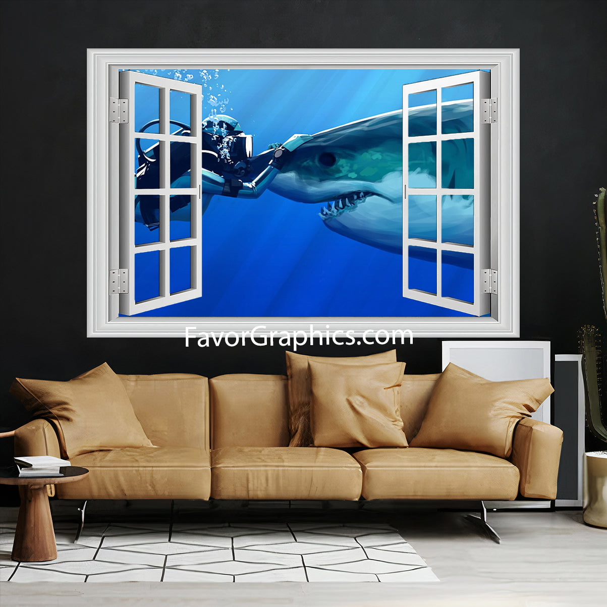 Shark Vinyl Wall Art Decal Sticker Poster Print Mural