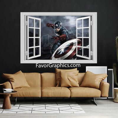 Captain America Vinyl Wall Art Decal Sticker Poster Print Mural