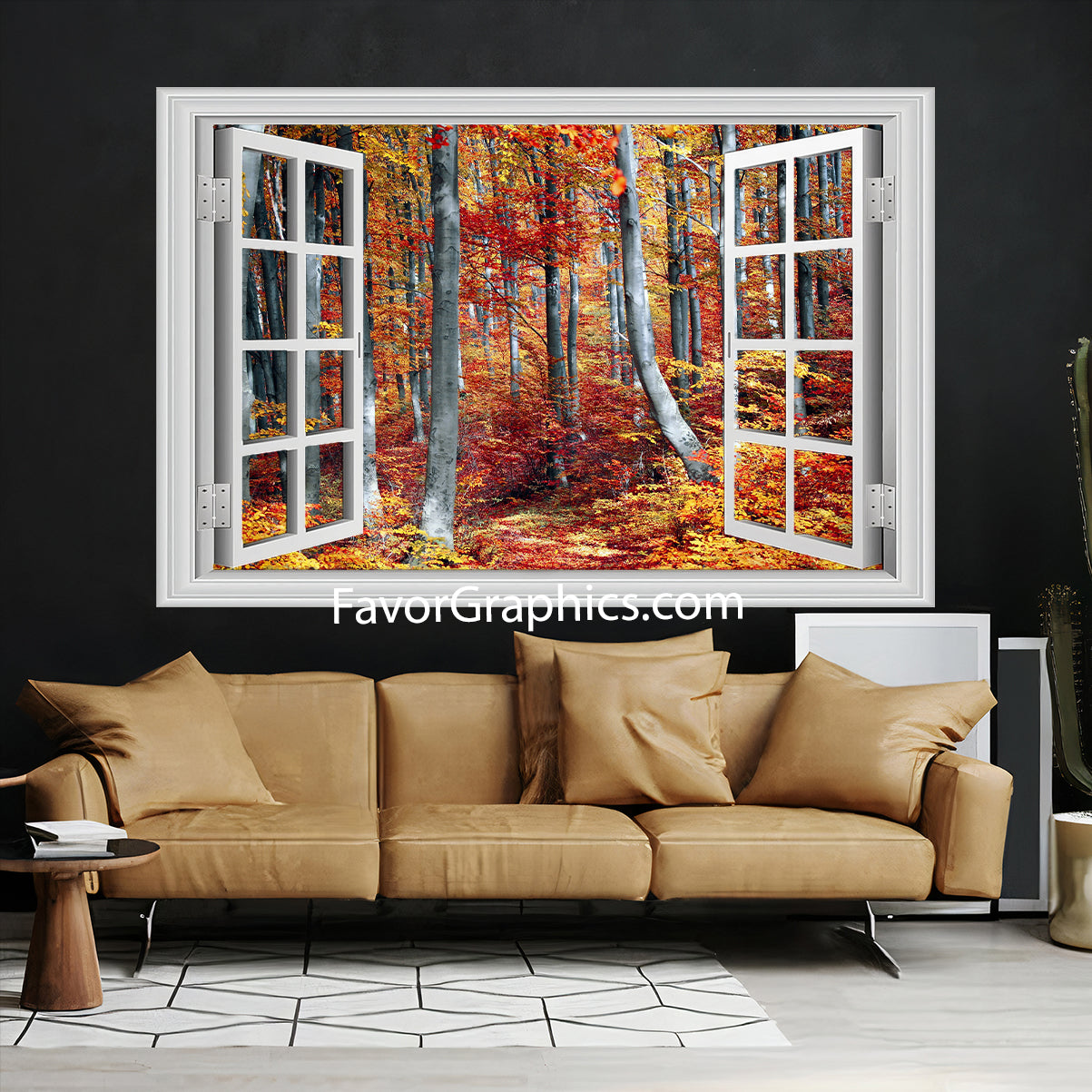 Autumn Forest Vinyl Wall Art Decal Sticker Poster Print Mural