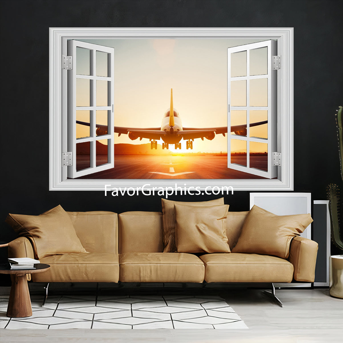 Boeing 747 Airplane Vinyl Wall Art Decal Sticker Poster Print Mural