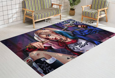 Harley Quinn Home Bedroom Decor Rug Carpet Mat