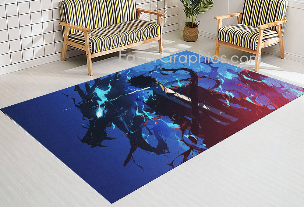 Solo Leveling Sung Jin-Woo Home Bedroom Decor Rug Carpet Mat