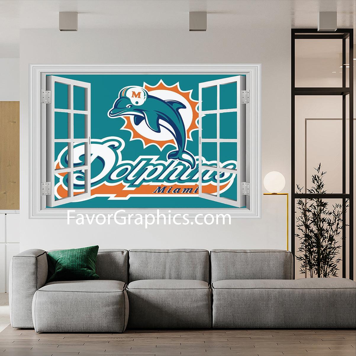 Miami Dolphins Vinyl Wall Art Decal Sticker Poster Print Mural