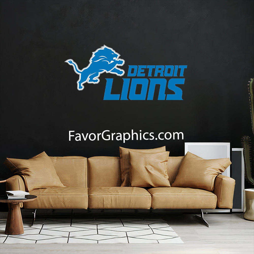 Detroit Lions Home Room Wall Vinyl Decal Sticker Mural Poster