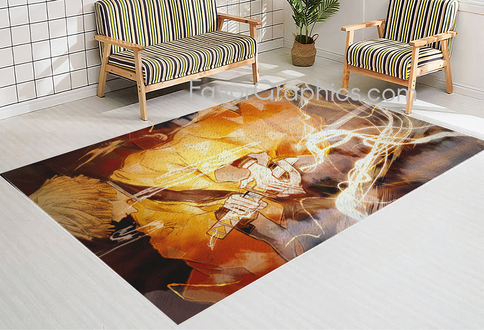 Zenitsu Agatsuma Home Bedroom Decor Rug Carpet Mat