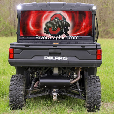 Ohio State Buckeyes Rear Window Perforated Graphic Vinyl Decal Car Truck UTV