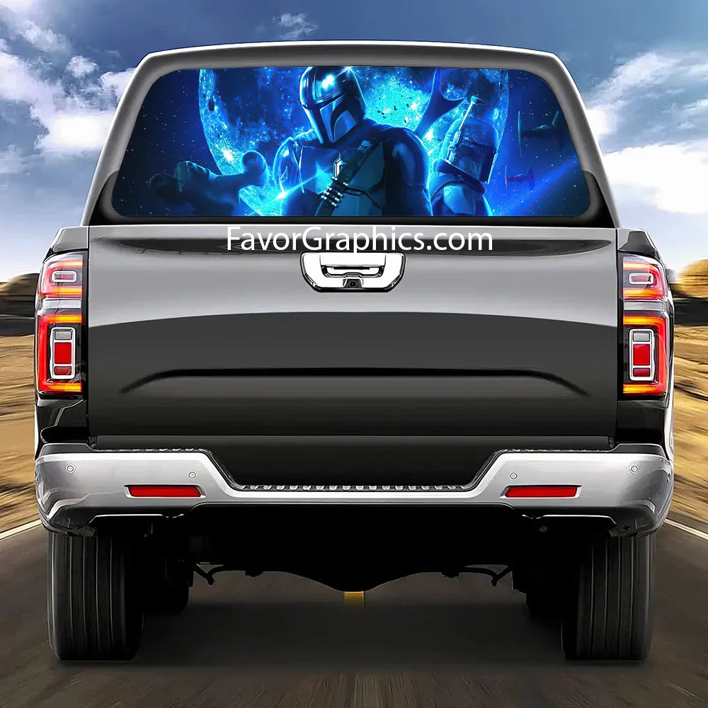 The Mandalorian Rear Window Perforated Graphic Vinyl Decal Car Truck UTV