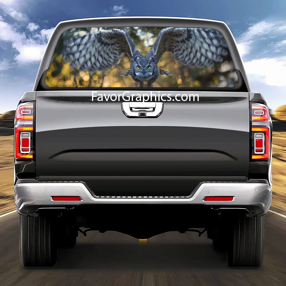 Owl Rear Window Perforated Graphic Vinyl Decal Car Truck UTV