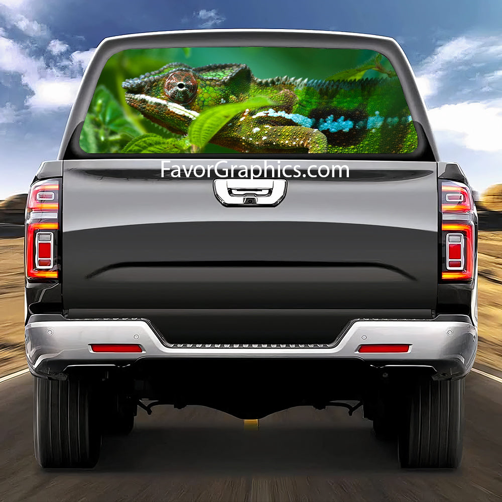 Chameleons Rear Window Perforated Graphic Vinyl Decal Car Truck UTV