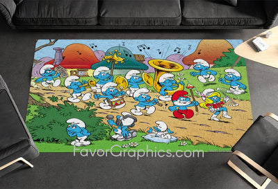 The Smurfs Home Bedroom Decor Rug Carpet Mat