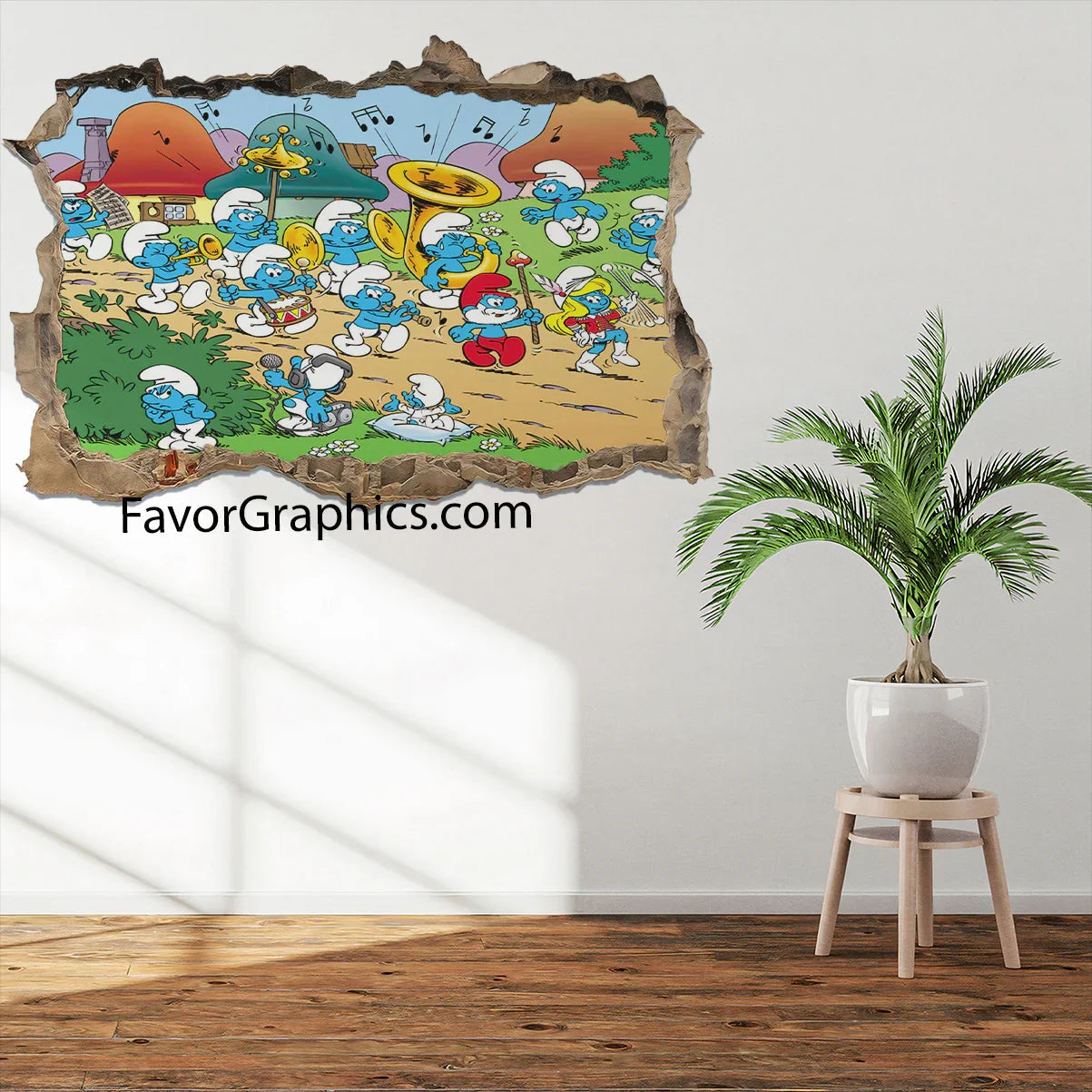 The Smurfs Vinyl Wall Art Decal Sticker Poster Print Mural