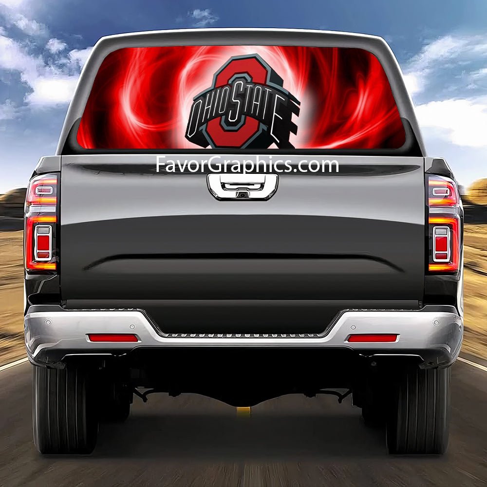 Ohio State Buckeyes Rear Window Perforated Graphic Vinyl Decal Car Truck UTV