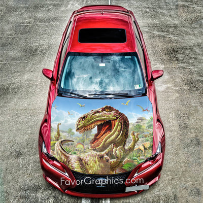 Dinosaur Itasha Car Vinyl Hood Wrap Decal Sticker