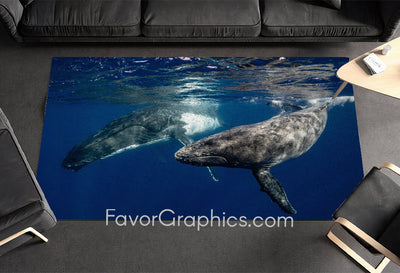 Whale Home Bedroom Decor Rug Carpet Mat