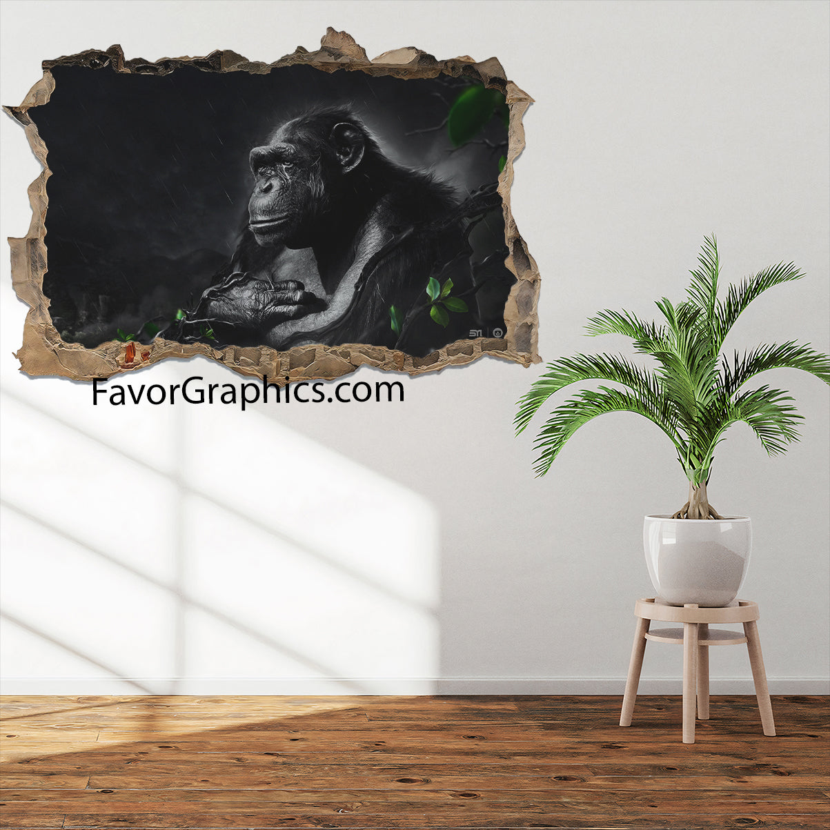 Chimpanzee Vinyl Wall Art Decal Sticker Poster Print Mural