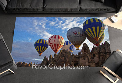 Hot Air Balloon Home Bedroom Decor Rug Carpet Mat