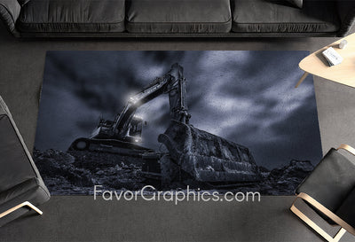 Excavator Home Bedroom Decor Rug Carpet Mat