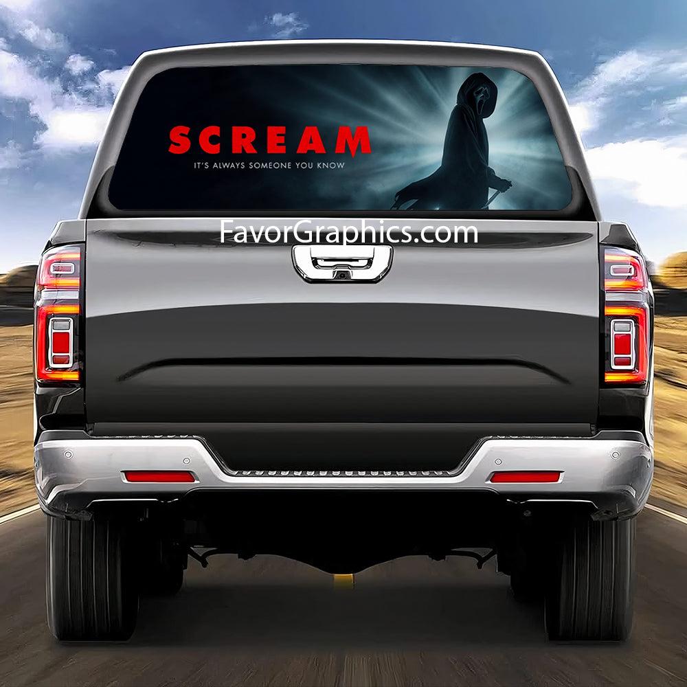 Scream Ghostface Rear Window Perforated Graphic Vinyl Decal Car