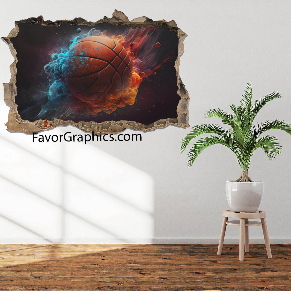 Basketball Vinyl Wall Art Decal Sticker Poster Print Mural