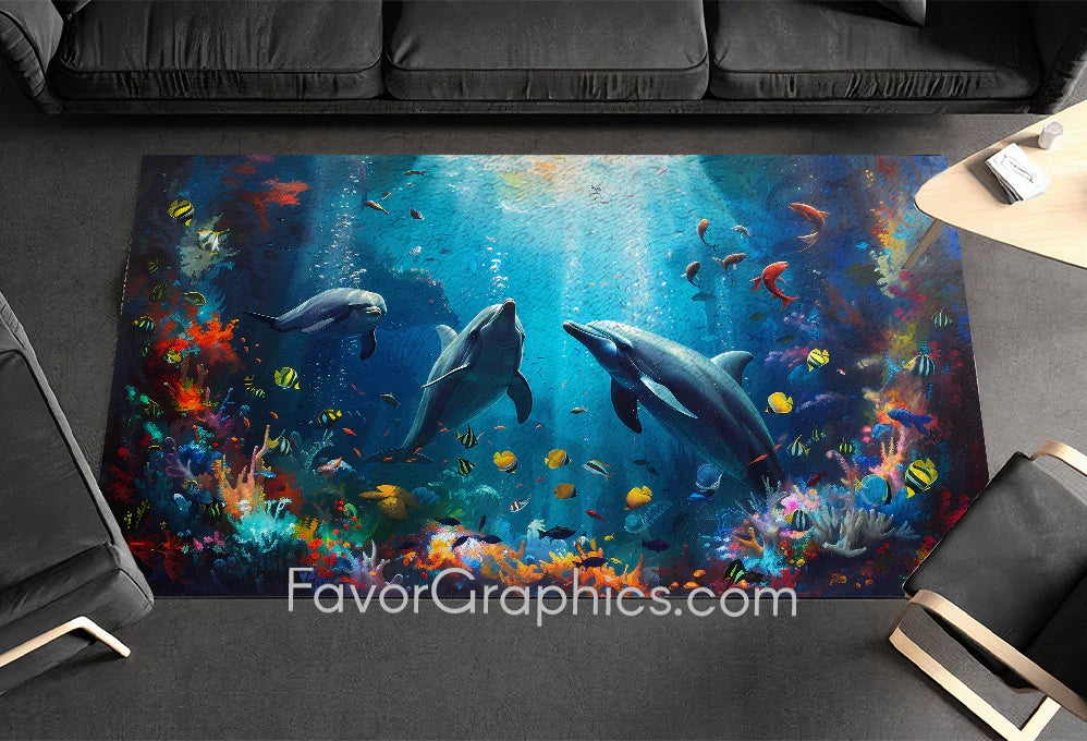 Dolphin Home Bedroom Decor Rug Carpet Mat