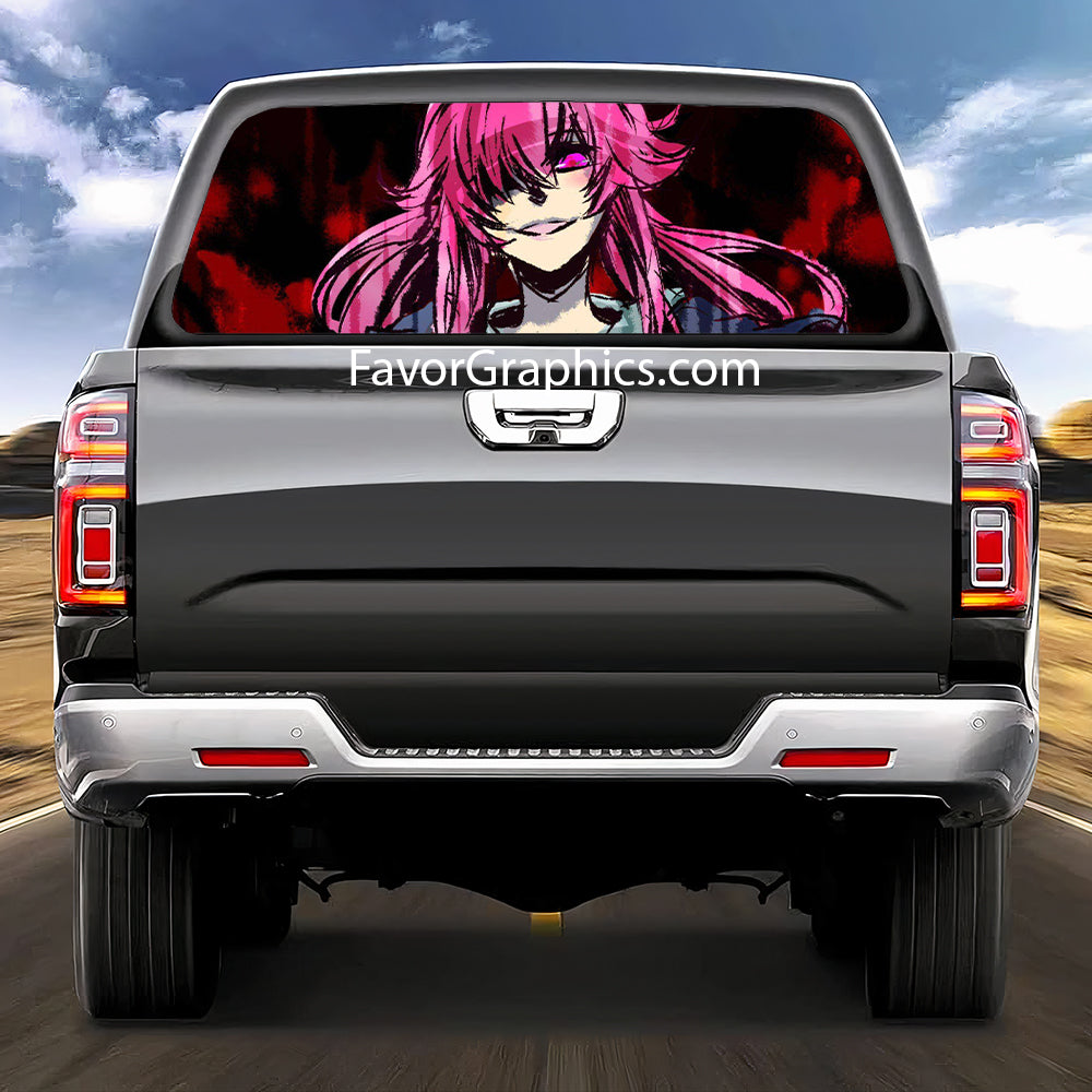 Yuno Gasai Rear Window Perforated Graphic Vinyl Decal Car Truck UTV