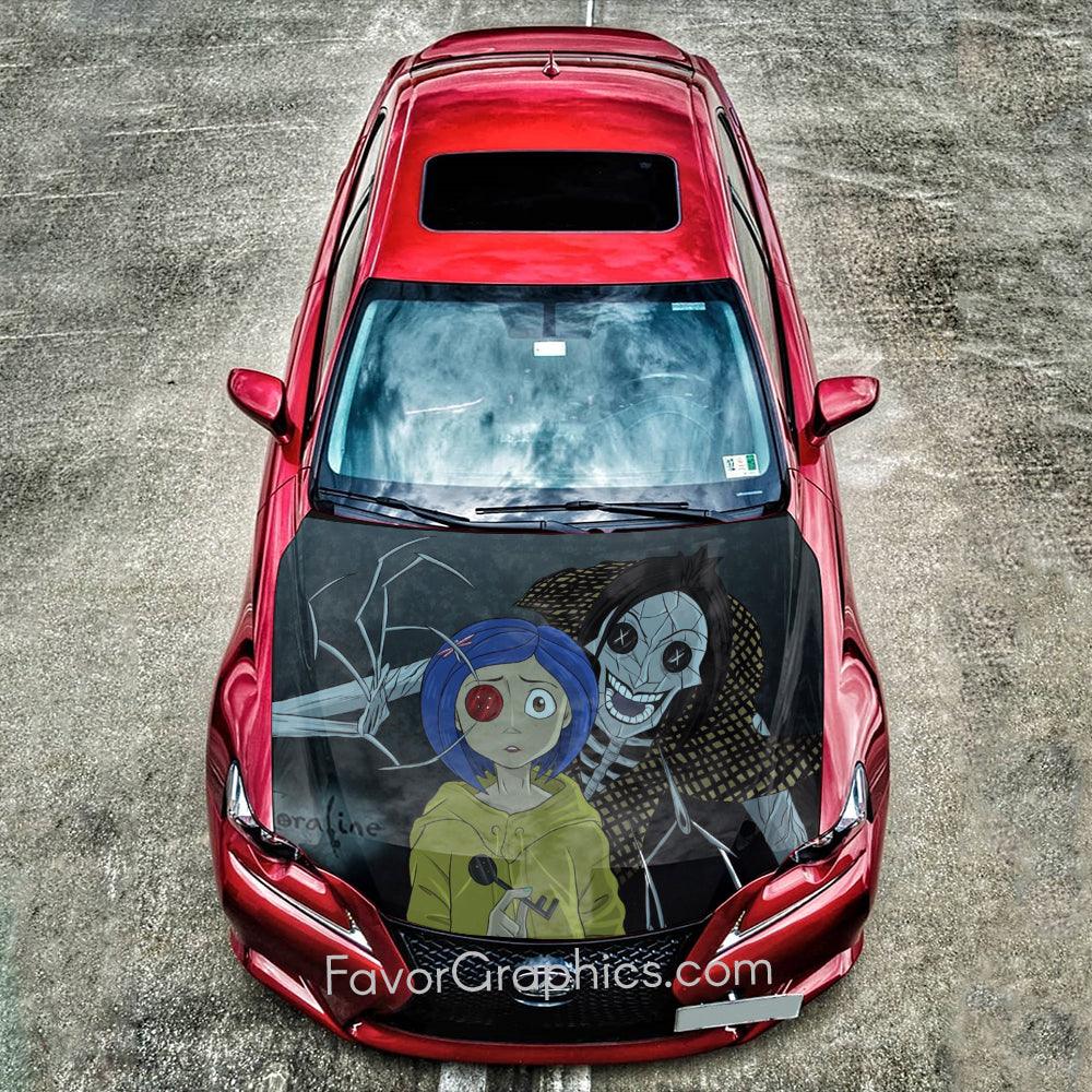 Coraline Itasha Car Vinyl Hood Wrap Decal Sticker