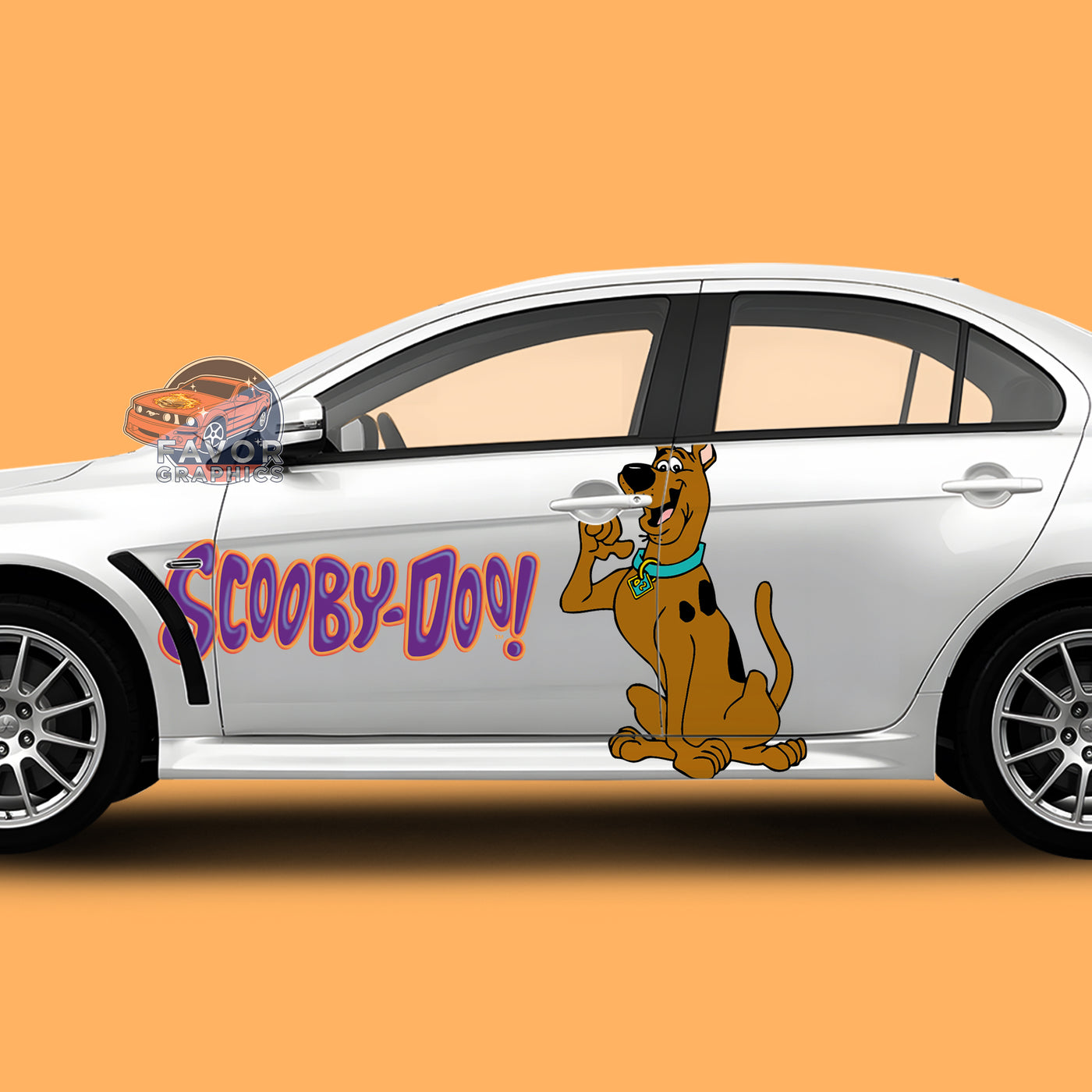 Scooby Doo Itasha Car Side Door Decal Vinyl Sticker