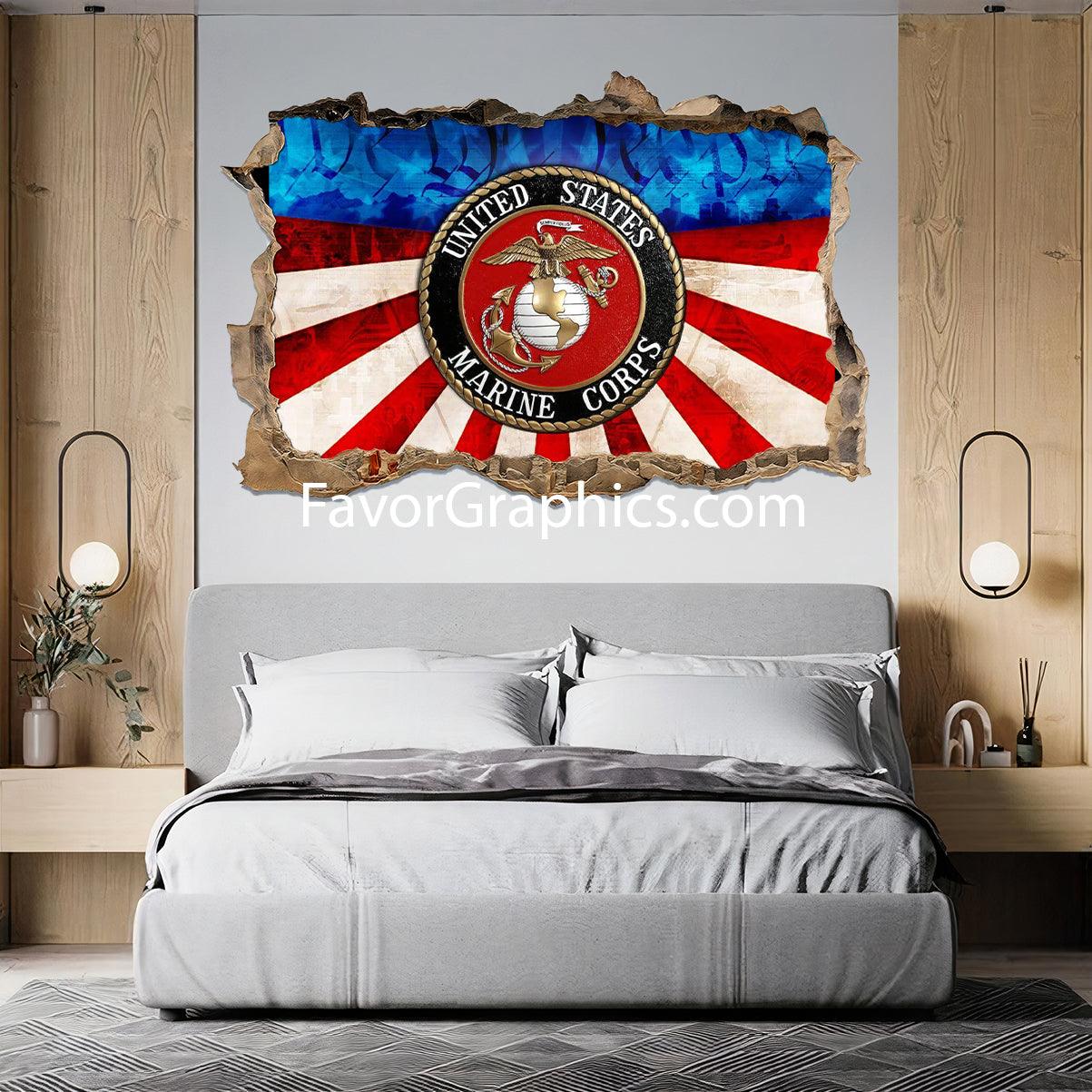 US Marine Corps Vinyl Wall Art Decal Sticker Poster Print Mural