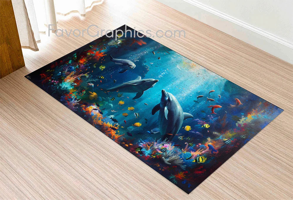 Dolphin Home Bedroom Decor Rug Carpet Mat