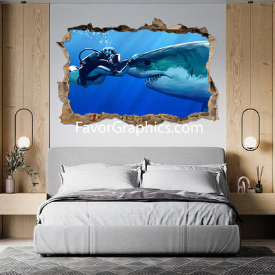 Shark Vinyl Wall Art Decal Sticker Poster Print Mural