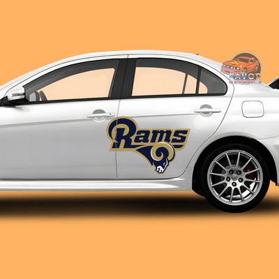 Los Angeles Rams Itasha Car Side Door Decal Vinyl Sticker