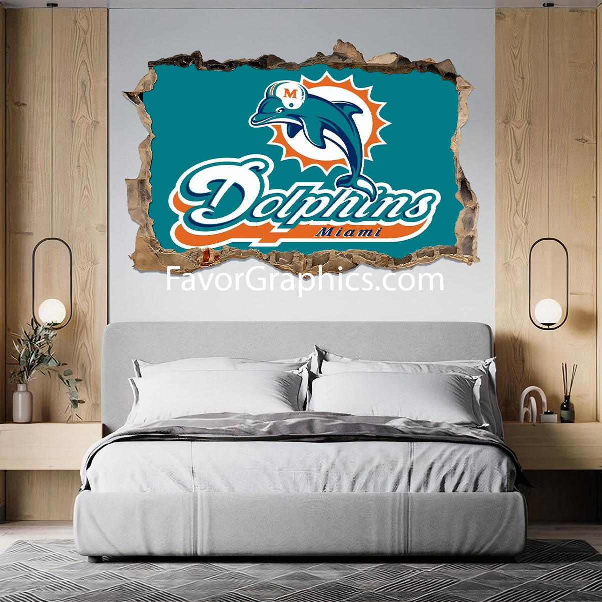 Miami Dolphins Vinyl Wall Art Decal Sticker Poster Print Mural