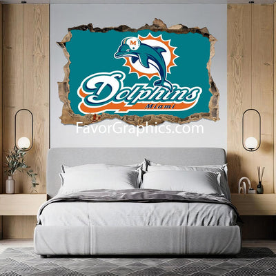 Miami Dolphins Vinyl Wall Art Decal Sticker Poster Print Mural