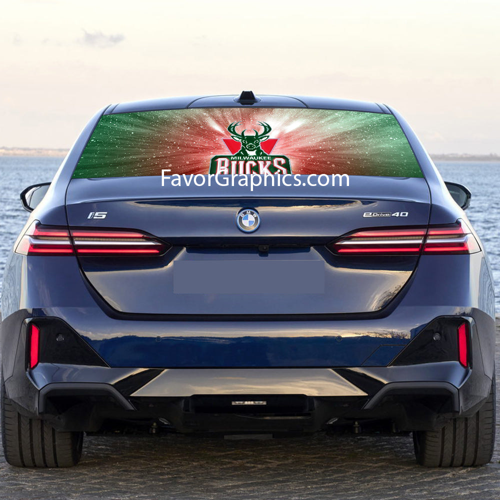 Milwaukee Bucks Rear Window Perforated Graphic Vinyl Decal Car