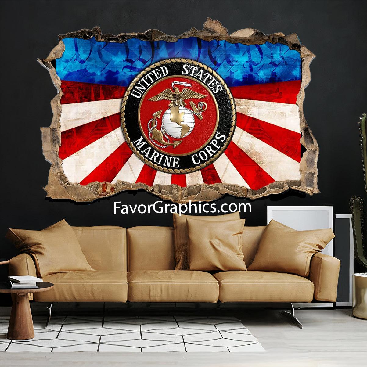 US Marine Corps Vinyl Wall Art Decal Sticker Poster Print Mural