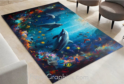 Dolphin Home Bedroom Decor Rug Carpet Mat