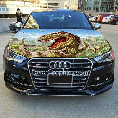 Dinosaur Itasha Car Vinyl Hood Wrap Decal Sticker