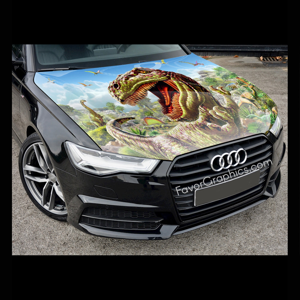 Dinosaur Itasha Car Vinyl Hood Wrap Decal Sticker