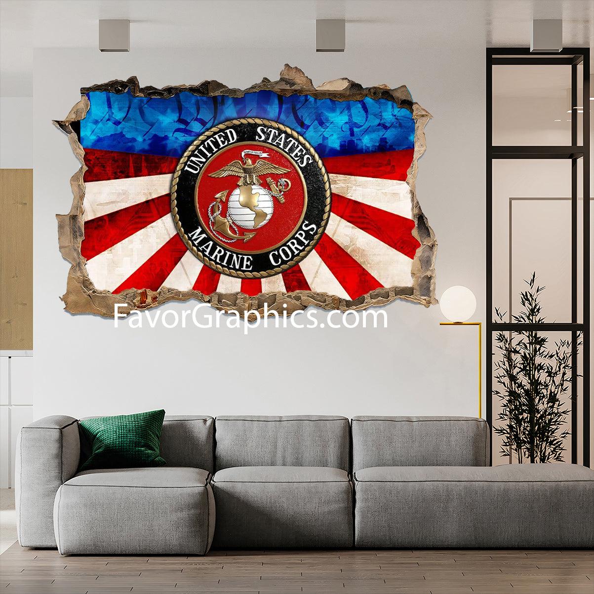 US Marine Corps Vinyl Wall Art Decal Sticker Poster Print Mural