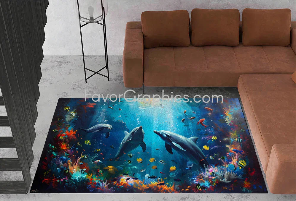 Dolphin Home Bedroom Decor Rug Carpet Mat