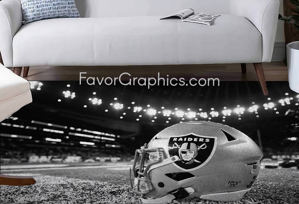 Las Vegas Raiders Home Bedroom Decor Rug Carpet Mat