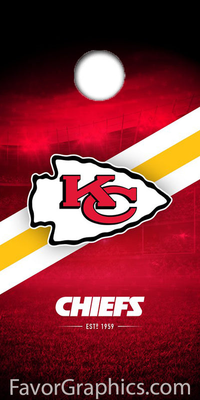 Kansas City Chiefs Cornhole Wood Board Skin Vinyl Wrap Decal Sticker