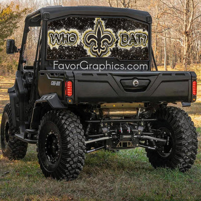 New Orleans Saints Rear Window Perforated Graphic Vinyl Decal Car Truck UTV