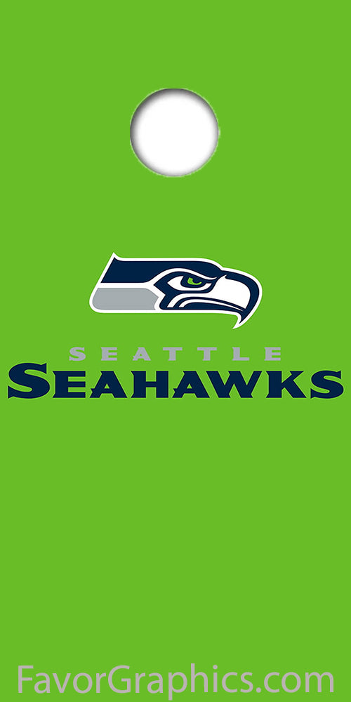 Seattle Seahawks Cornhole Wood Board Skin Vinyl Wrap Decal Sticker