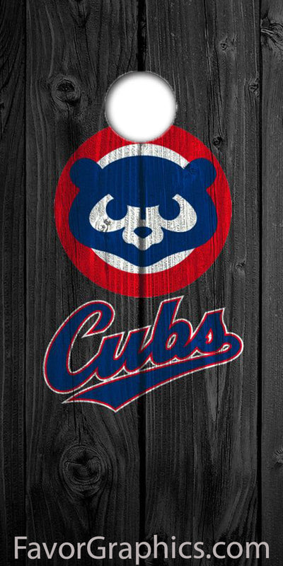 Chicago Cubs Cornhole Wood Board Skin Vinyl Wrap Decal Sticker