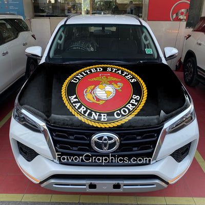 U.S. Marine Corps Itasha Car Vinyl Hood Wrap Decal Sticker