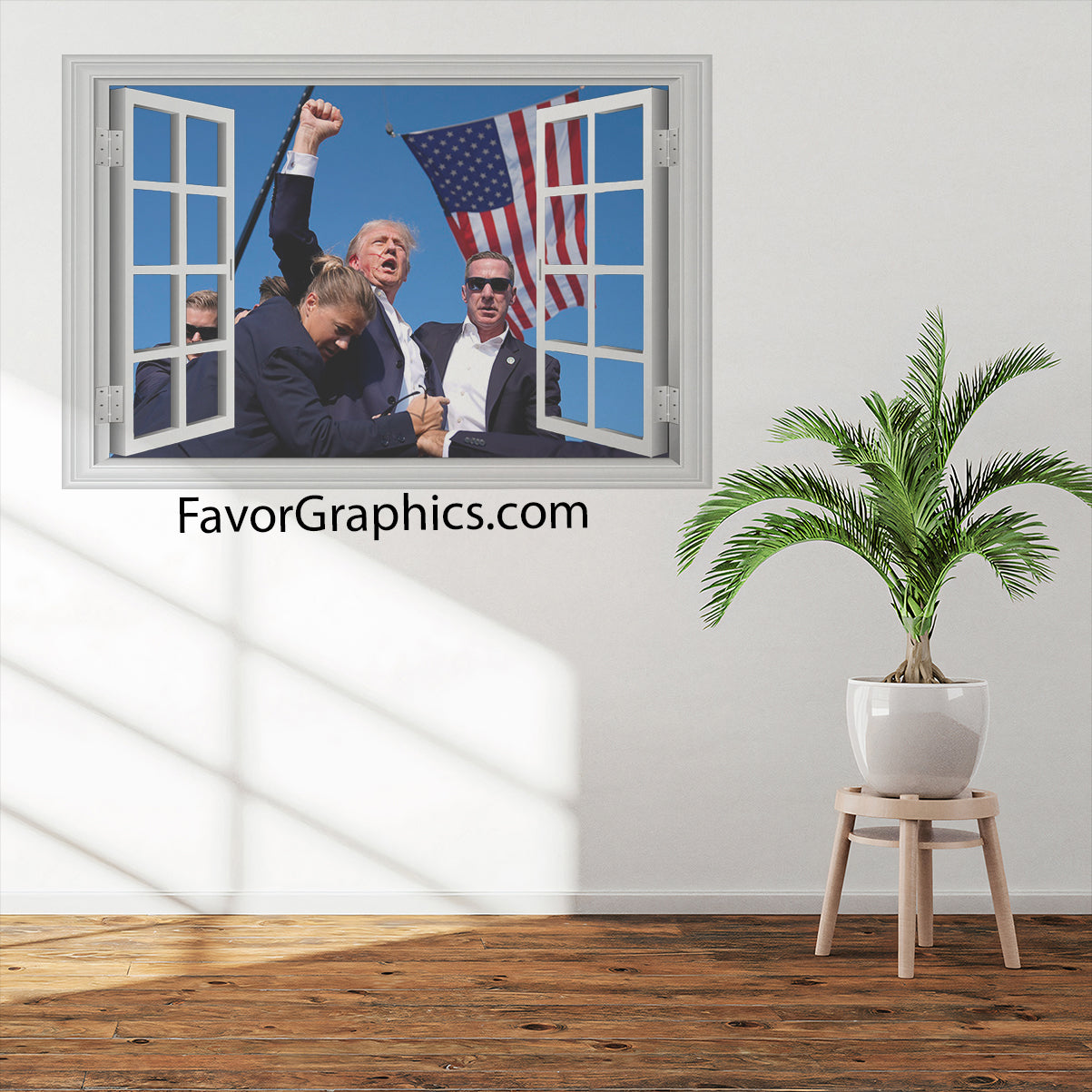 Shooting Make Me Stronger Donald Trump Wall Art Poster Print Mural