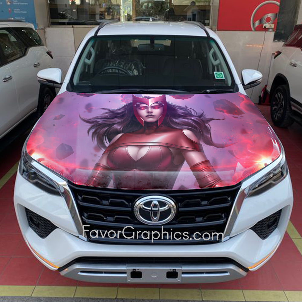 Scarlet Witch Wanda Maximoff Itasha Car Vinyl Hood Wrap Decal Sticker