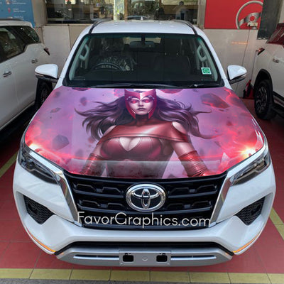 Scarlet Witch Wanda Maximoff Itasha Car Vinyl Hood Wrap Decal Sticker